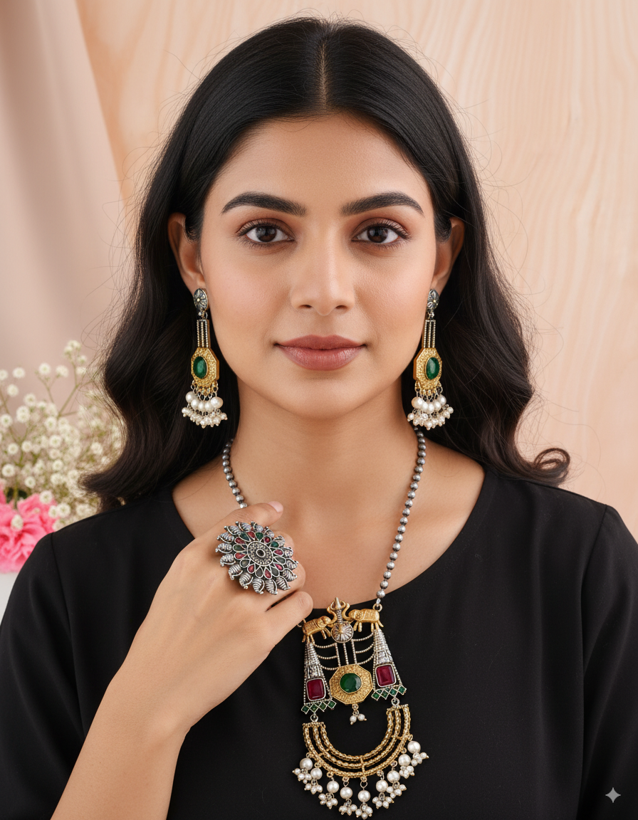 Mohak Mor Chowka Dandiya Necklace Set